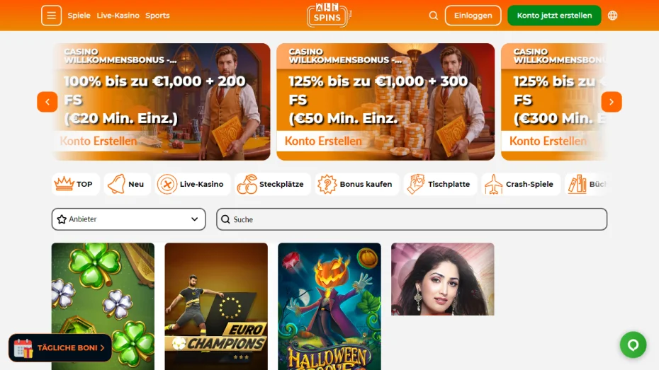 AllSpins Casino Freispiele